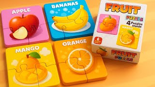 Fruit puzzle game for kids | fun puzzle activities | Learn Fruits name #shorts #kidshorts #trending