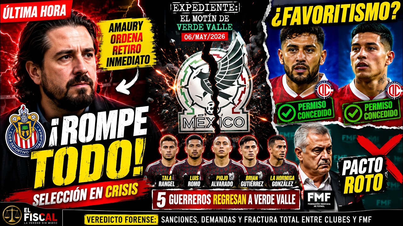 ¡MOTÍN EN EL TRI! Amaury Vergara RETIRA a sus jugadores por TRAICIÓN de la FMF EXPEDIENTE 🏛️