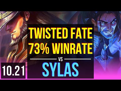 TWISTED FATE vs SYLAS (MID) | 73% winrate, Quadra, 17/4/18, Legendary | EUW Master | v10.21