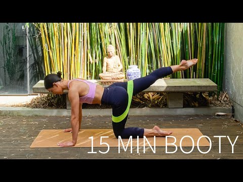 15 MIN BOOTY BAND WORKOUT (Knee Friendly) || At-Home Pilates