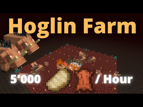 Easy Hoglin Farm | Minecraft 1.19