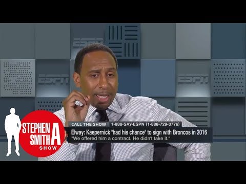 Stephen A and heated caller discuss Kaepernick's collusion claims | The Stephen A. Smith Show | ESPN