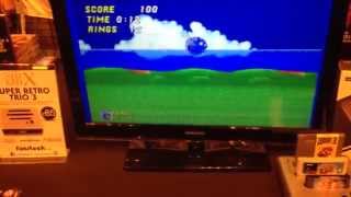 Sonic 2 Stage 1 SEGA Megadrive (PAL) Speed Run on Super Retro Trio Console | Funstock.co.uk