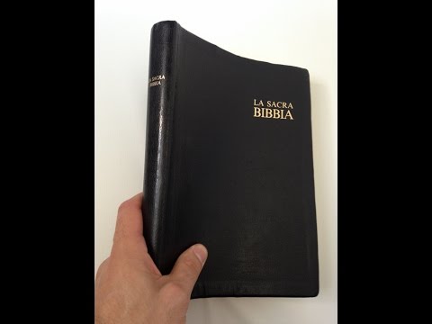 La Sacra Bibbia - Italian Language Bible / Black Leather Bound