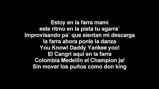 Daddy Yankee - La Farra (Letra)