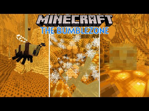 Minecraft: THE BUMBLE (BRAND NEW DIMENSION, MOBS, & ENCHANTMENTS) Mod Showcase