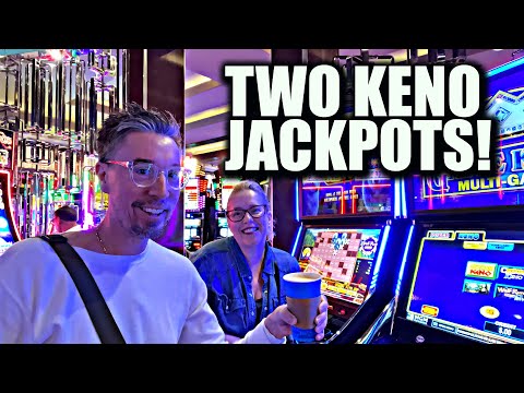BIG KENO WINS at Cosmopolitan Las Vegas! Two JACKPOTS and 100% Free Play Flip!