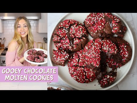 Chocolate Molten COOKIES?!?! Valentine's Day Dessert Recipe