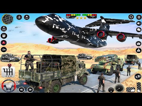 Troops Transport in Army Truck Driving Simulator - Gameplay (Android, IOS) - kingandroidgames.