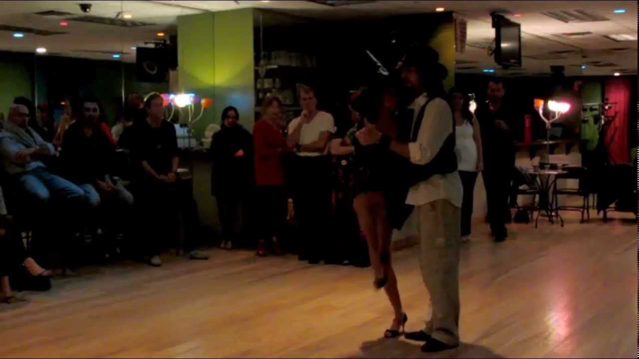 Jaimes Friedgen and Christa Rodriguez performing at Tango Cafe Halloween Edition