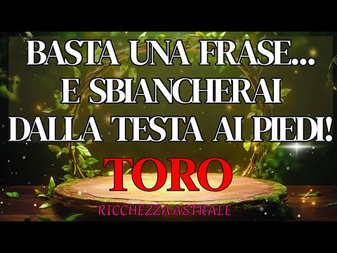TORO-Resta seduto quando lo scoprirai … è troppo forte! ⚠️
