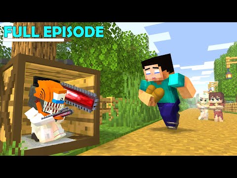 Monster School | POOR SAD CHAINSAWMAN & CUTE COUPLE ZOMBIE - Minecraft Animation