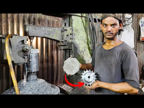 Manufacturing Process of Machine Sprocket with Millennium skills | Making Gears From Scratch