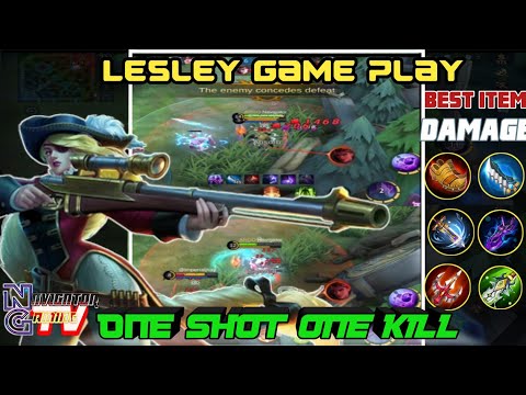 Lesley Best Build one shot one kill. #mlbb #lesleyfullbuild