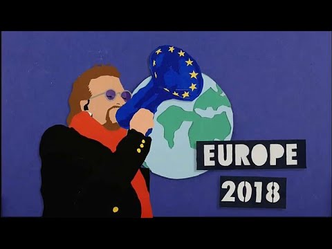 Le groupe U2 prend les couleurs de l'Europe