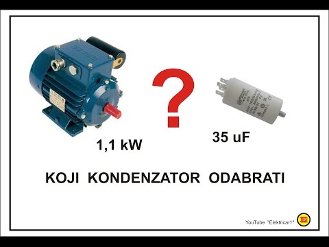 Odabir kondenzatora za monofazne elektromotore
