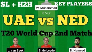 UAE vs NED Dream11 Prediction | United Arab Emirates vs Netherlands Dream11 Team T20 World Cup.