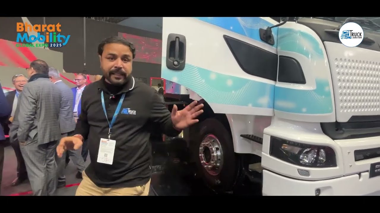 Montra Electric Unveils Rhino 5538 EV Trailer With 240 kW Charger & Enhanced Power | Auto Expo 2025