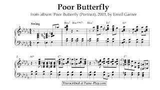 Erroll Garner - Poor Butterfly | from album: Poor Butterfly (Portrait), 2003 (transcription)