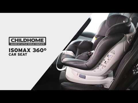 Childhome Isomax 360 Black Leather Bērnu Autokrēsls 9-18 kg