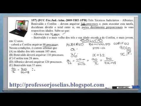QUESTÃO 157   MATEMÁTICA  RESOLVIDA FCC