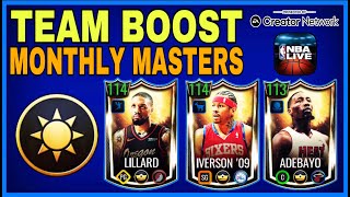 DETAILED REVIEW OF MONTHLY MASTER ! GAMEPLAY w/ DAME IVERSON & BAM ! INSANE BOOSTS ! NBA LIVE MOBILE