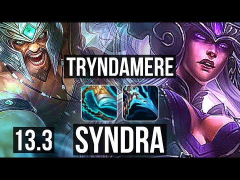 TRYNDA vs SYNDRA (MID) | 13/0/4, 72% winrate, 9 solo kills, Legendary | KR Challenger | 13.3