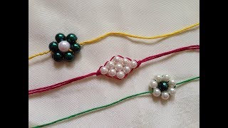 how to make simple beaded rakhi at home in 5 minutes | rakshabandhan | rakhi making | easy rakhi