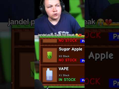 Jandel TROLLS Steak mit einem Vape 😭 #steak #roblox #growagarden