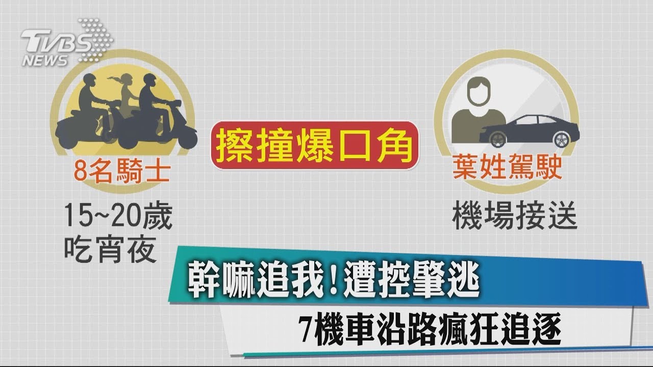 幹嘛追我!遭控肇逃 7機車沿路瘋狂追逐