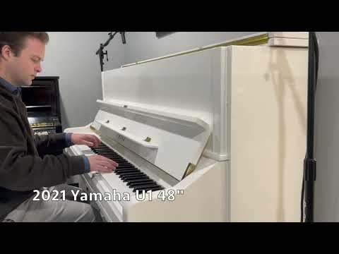 2021 Yamaha U1 WH Polished White 48" Studio Piano * Free 1st floor delivery in NJ! image 11