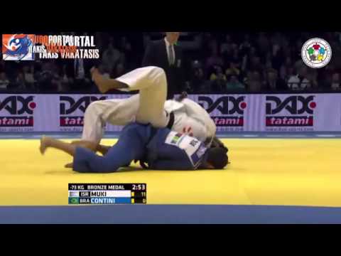 Judo Grand Prix Dusseldorf 2015 Bronze -73kg MUKI Sagi (ISR) vs. CONTINI Marcelo (BRA)
