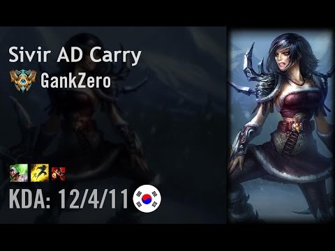 Sivir AD Carry vs Jhin - GankZero - KR Challenger Patch 6.7