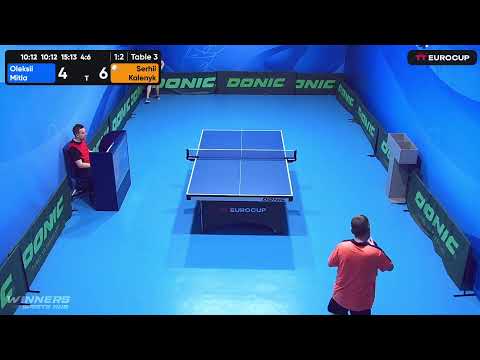 13:40 Oleksii Mitla 1 - 3 Serhii Kalenyk 07.05.2023 TT Euro.Cup Ukraine Master. Table 3