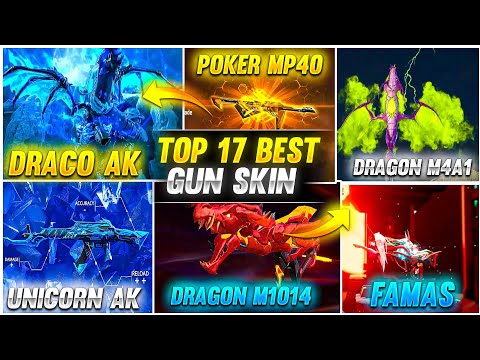 Top 17 Best Gun Skins In Free Fire Battleground | Free Fire के सबसे तगड़ा Skins जो बहुत खतरनाक है |
