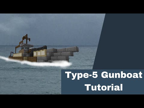 Minecraft Tutorial | Type-5 Japanese gunboat | Java + Bedrock