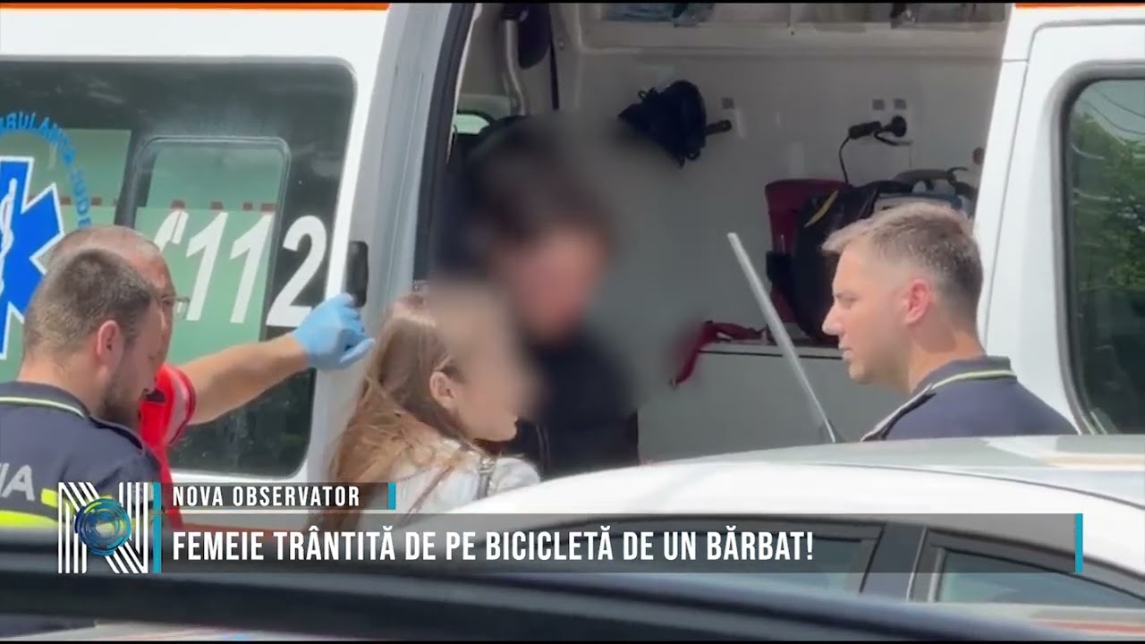 Femeie trântită de pe bicicletă de un bărbat!
