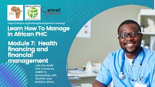 Module 7: Health financing and financial management