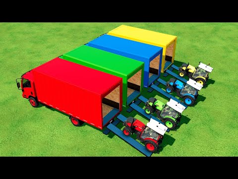 TRANSPORTING COLORED FENDT TRACTORS WITH ISUZU TRUCKS - Farming Simulator 22