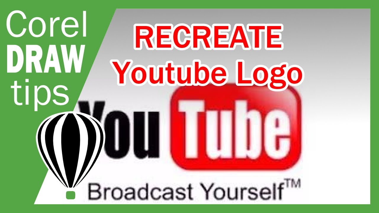 EASY CorelDraw Tutorial: YouTube Logo Vector Design