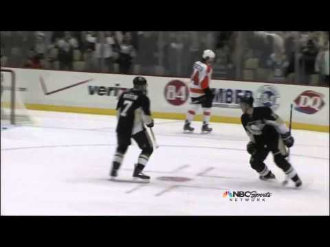 Brandon Sutter goal Feb 20 2013 Philadelphia Flyers vs Pittsburgh Penguins NHL Hockey