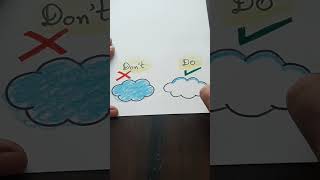 Do's And Don't Crayons Colour | How To Fill Colors | Easy For Kids🖍👩‍🎨☁️#shorts #crayons