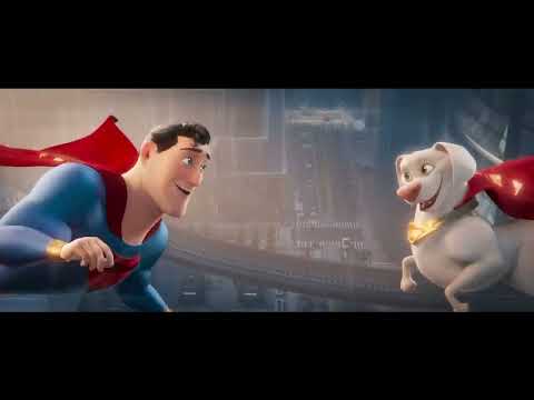 Trailer frame of Krypto and the shelter crew prepping for battle, suggesting training-montage energy
