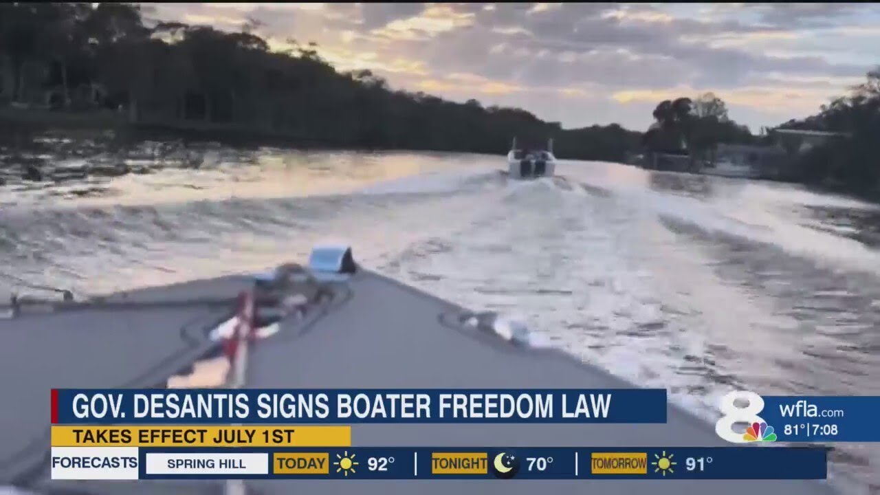 Gov. DeSantis signs 'Boater Freedom Act' into law