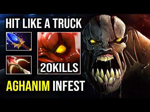 WTF 1v5 Aghanim Infest Enemy Lifestealer Brutal Hyper Carry Hit Like a Truck Dota 2