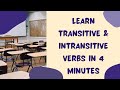Transitive And Intransitive Verbs Similarity Differences