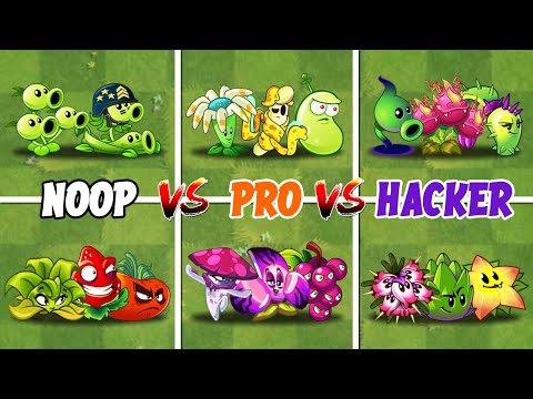 Best 6 Team Tournament - Noop vs Pro vs Hacker - Who Will Win? - Pvz 2 Team Plant vs Team Plant