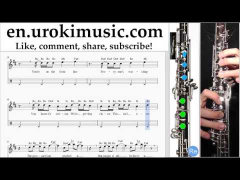 Oboe lessons Shakira - Waka Waka Sheet Music Tutorial Part#2 um-352