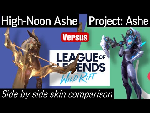 High Noon Ashe Project Ashe Wild Rift skin comparison review