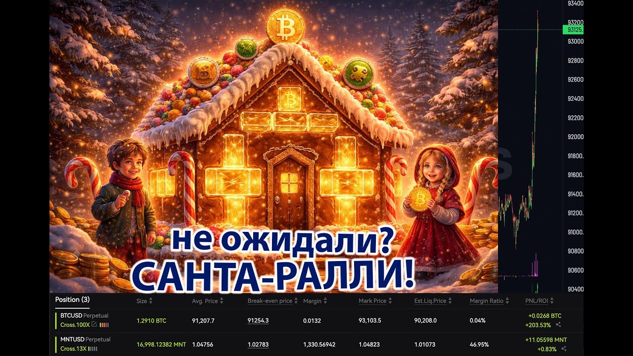 НЕ ОЖИДАЛИ САНТА-РАЛЛИ? 🎄 КРИПТО ТРЕЙДИНГ ПРЯМОЙ ЭФИРИУМ